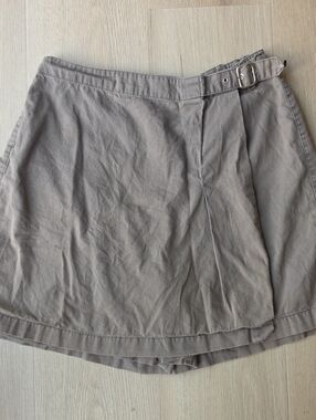 White Stag Taupe Wrap Skort with Buckle Accent